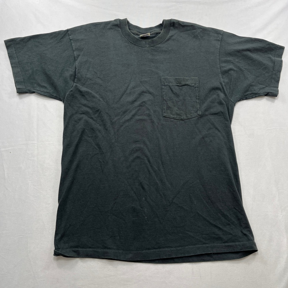 BVD T-Shirt Premium Series Pocket Single Stitch Made in USA Black Mens XL